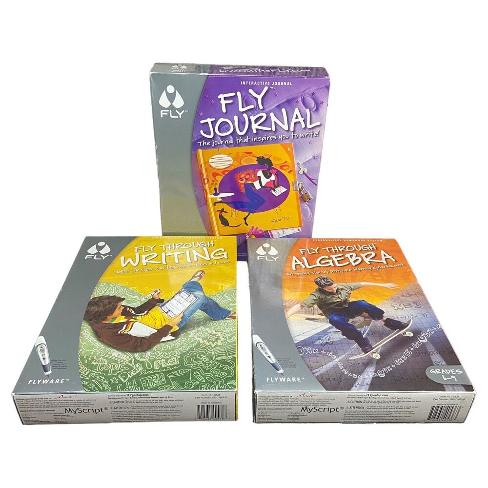 SEALED LOT! Fly Through Algebra, Writing, Journal Pentop Flyware Computer NO PEN